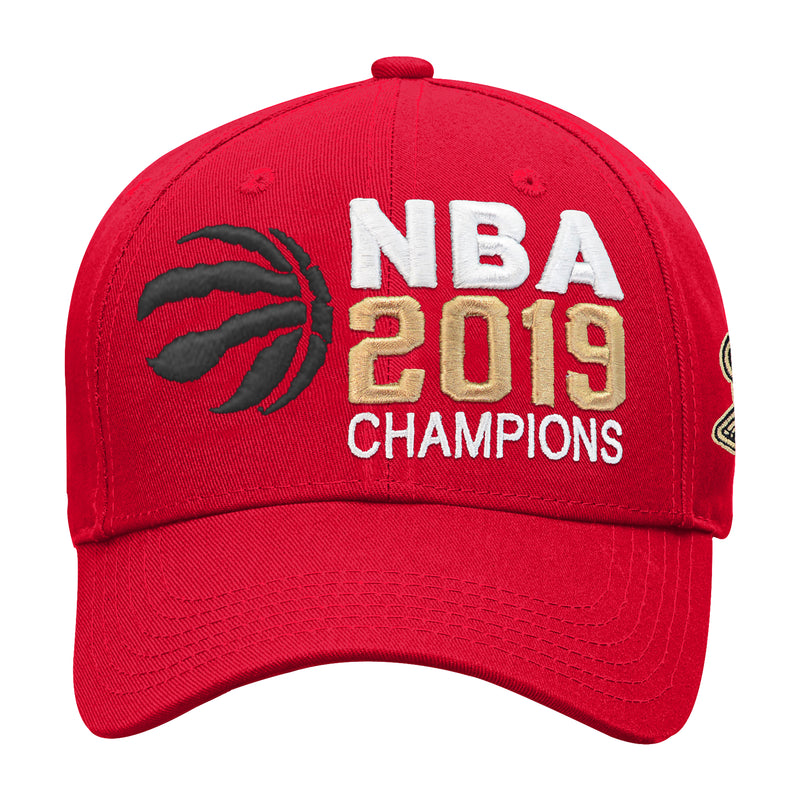 Chargez l&#39;image dans la visionneuse de la galerie, Casquette ajustable rouge NBA 2019 Champions des Raptors de Toronto pour jeunes
