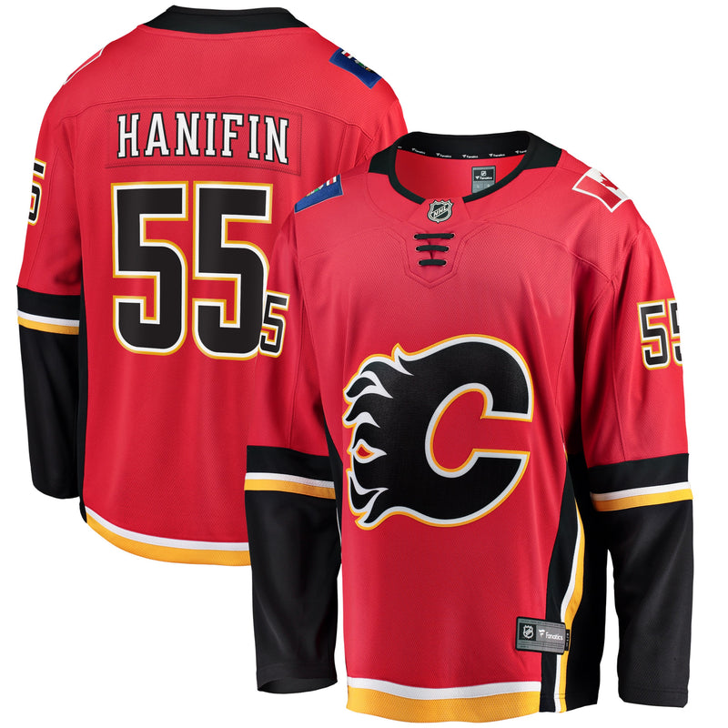 Chargez l&#39;image dans la visionneuse de la galerie, Maillot Domicile Breakaway des Fanatics de la LNH des Flames de Calgary de Noah Hanifin
