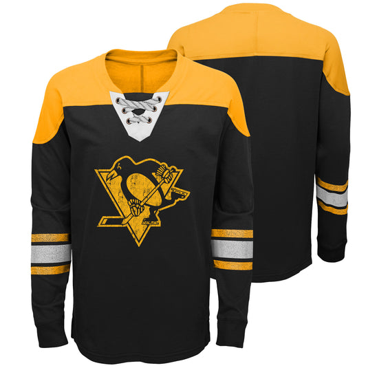 Youth Pittsburgh Penguins NHL Perennial Long Sleeve Hockey Crew