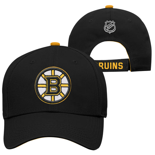 Casquette réglable structurée de base de la LNH des Bruins de Boston pour jeunes