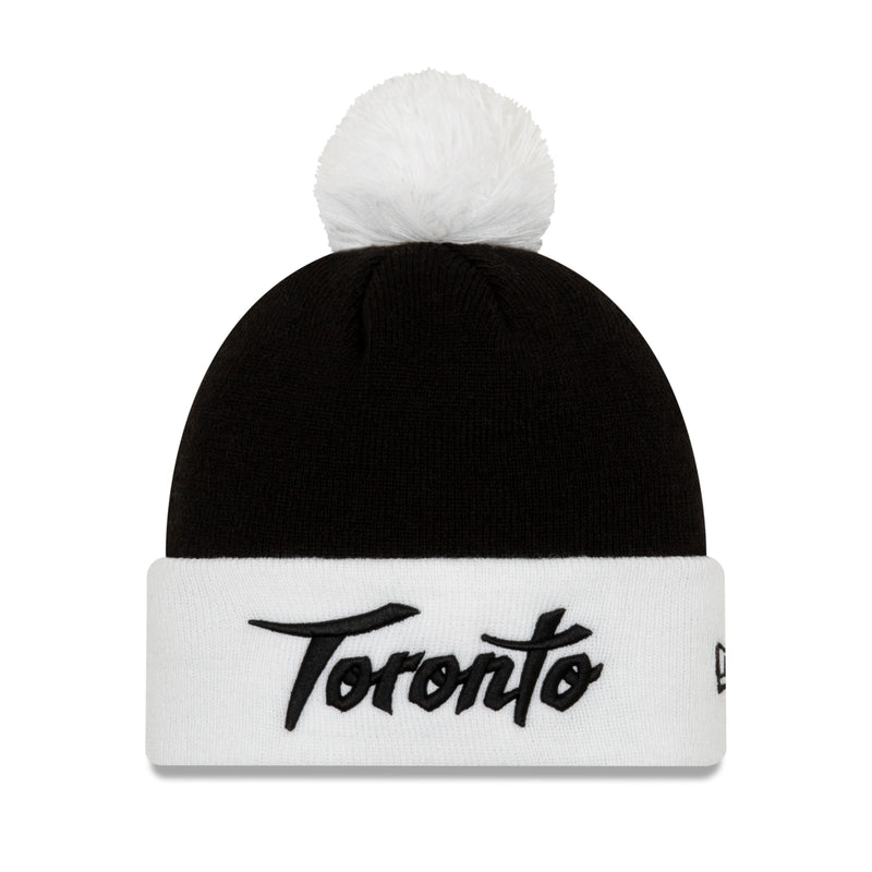 Load image into Gallery viewer, Toronto Raptors NBA Authentics City Series Holiday Pack White Cuffed Pom Knit Toque
