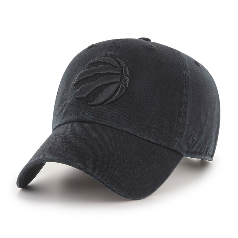 Chargez l&#39;image dans la visionneuse de la galerie, Casquette de nettoyage à griffes noir sur noir NBA des Raptors de Toronto
