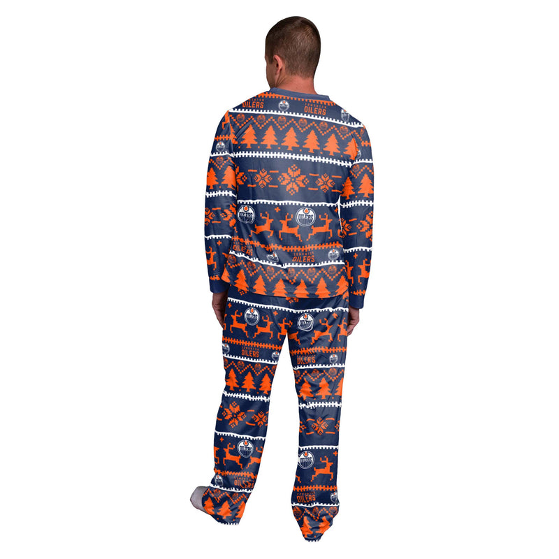 Chargez l&#39;image dans la visionneuse de la galerie, Ensemble de pyjama avec logo de la LNH des Oilers d&#39;Edmonton
