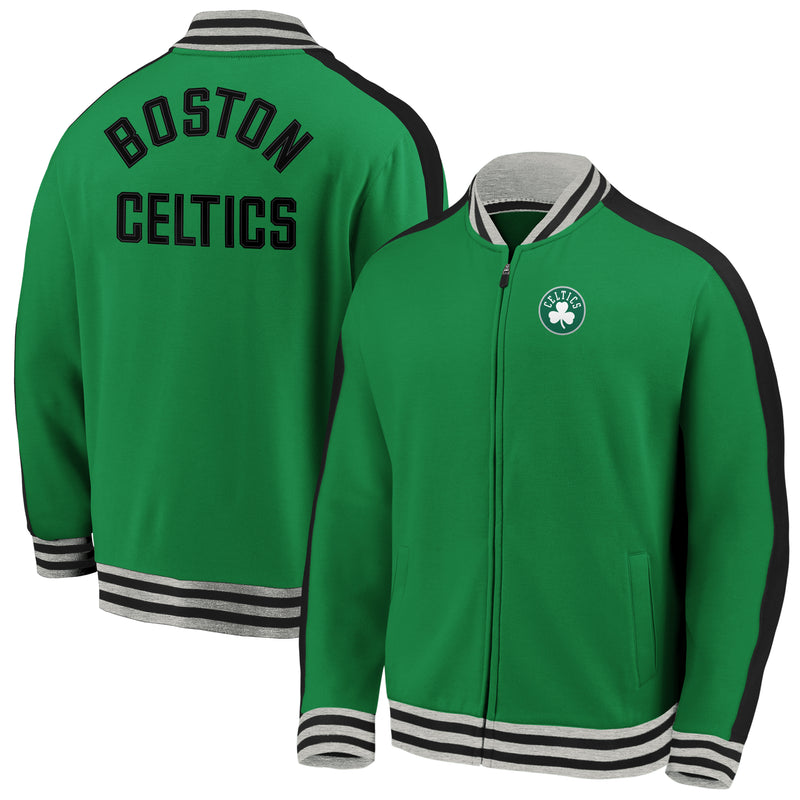 Chargez l&#39;image dans la visionneuse de la galerie, Boston Celtics NBA Vintage Varsity Super Doux Fermeture Éclair Complète
