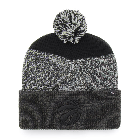 Toronto Raptors NBA Black Static Cuff Knit Toque