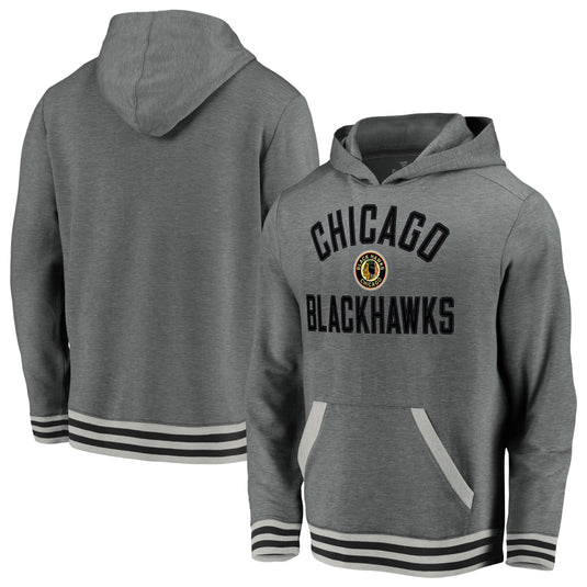 Sweat à capuche vintage en polaire super doux des Blackhawks de Chicago de la LNH