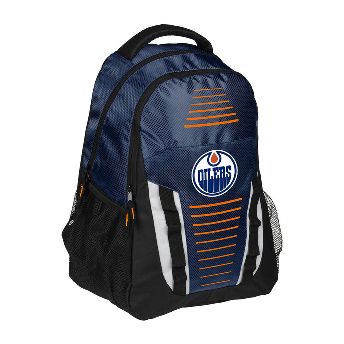 Sac à dos de franchise à rayures des Oilers d'Edmonton