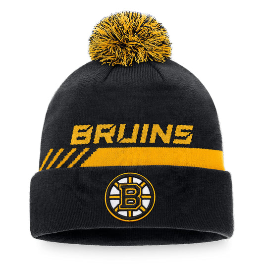 Tuque en tricot à revers des vestiaires de la LNH des Bruins de Boston