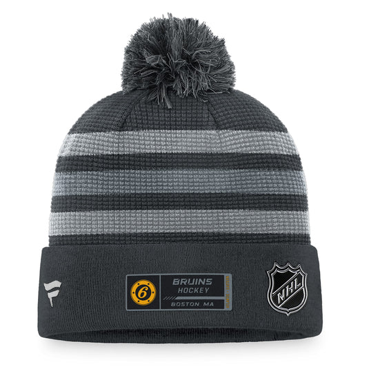 Tuque en tricot à revers de glace pour domicile de la LNH des Bruins de Boston