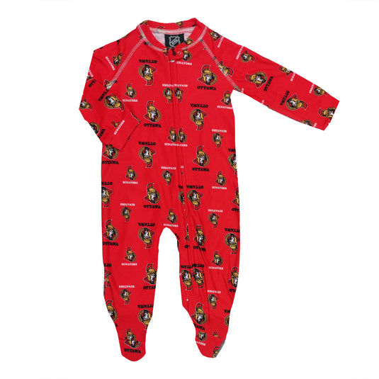 Infant Ottawa Senators NHL Raglan Zip Up Coverall