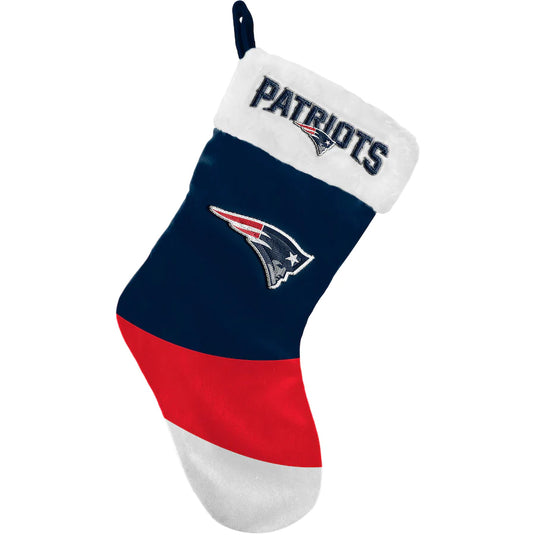 Bas de Noël NFL Colorblock des Patriots de la Nouvelle-Angleterre