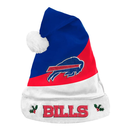 Chapeau de Père Noël à blocs de couleur Buffalo Bills