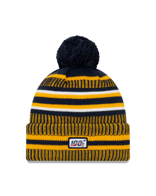 Green Bay Packers NFL New Era Sideline Home Tuque en tricot à revers avec logo Alt officiel