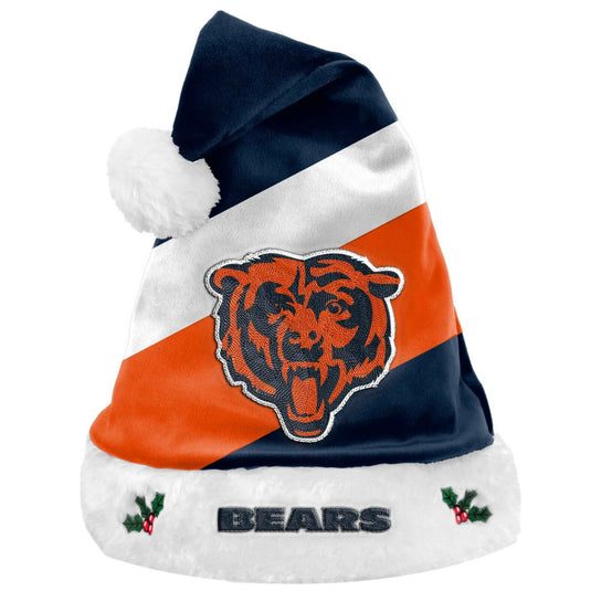 Chapeau de Père Noël color block des Chicago Bears