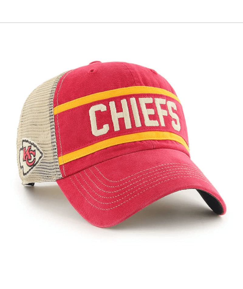 Load image into Gallery viewer, Kansas City Chiefs NFL &#39;47 Juncture Trucker Clean Up Snapback Cap
