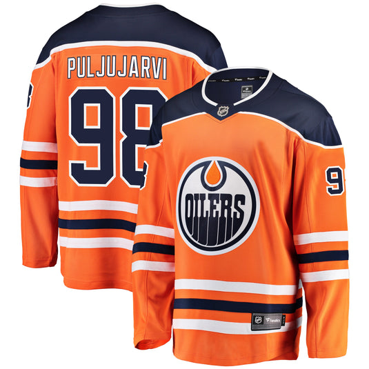 Jesse Puljujarvi Edmonton Oilers NHL Fanatics Breakaway Home Jersey
