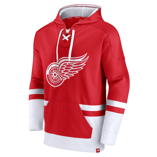 Sweat à capuche à lacets emblématique Power Play NHL Dasher des Red Wings de Détroit