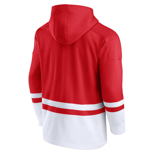 Detroit Red Wings NHL Dasher Iconic Power Play Lace-Up Hoodie