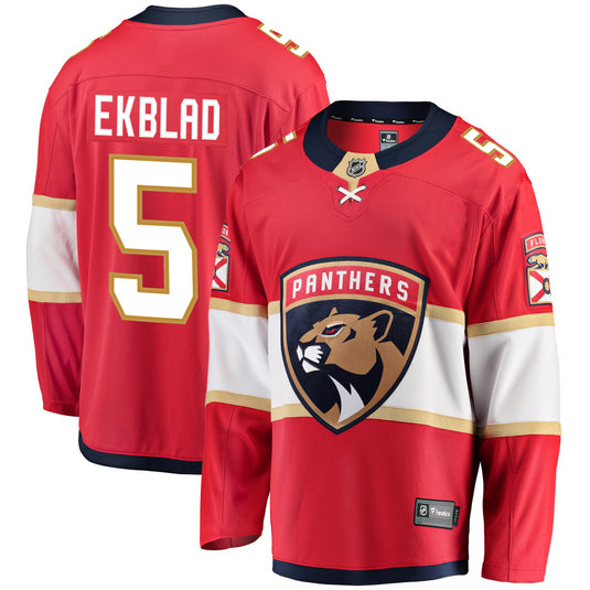 Maillot Domicile Breakaway des Fanatics de la LNH des Panthers de la Floride Aaron Ekblad