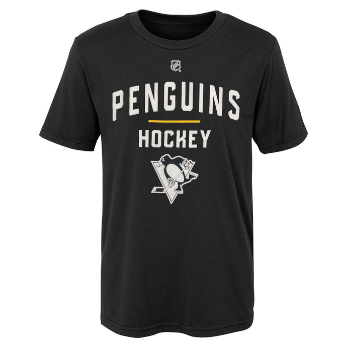 T-shirt ultra à manches courtes pour jeunes Penguins de Pittsburgh de la LNH avec but sans aide