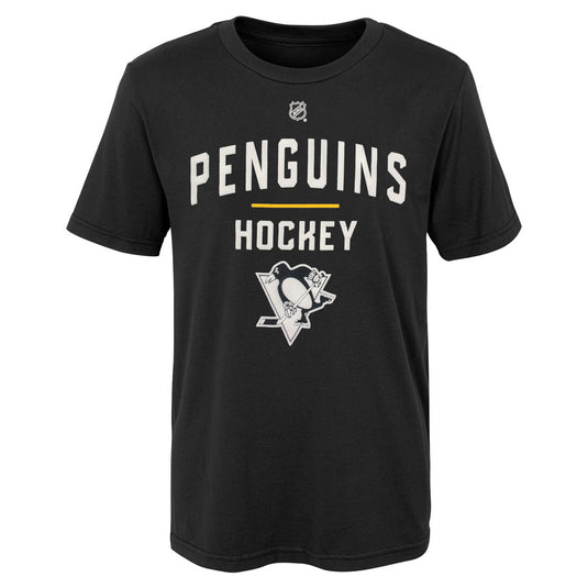 T-shirt ultra à manches courtes pour jeunes Penguins de Pittsburgh de la LNH avec but sans aide