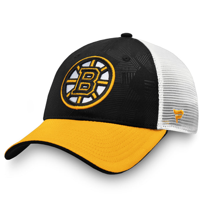 Casquette réglable de camionneur emblématique des Bruins de Boston de la LNH révisée
