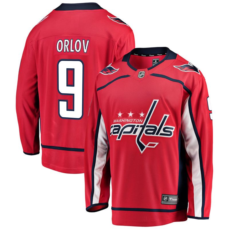 Chargez l&#39;image dans la visionneuse de la galerie, Maillot Domicile Breakaway des Fanatics de la LNH des Capitals de Washington de Dmitry Orlov
