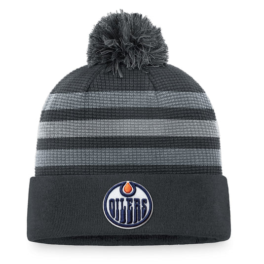 Tuque en tricot à revers de glace pour la maison de la LNH des Oilers d'Edmonton