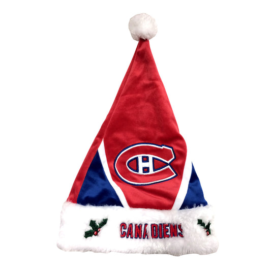 Chapeau de Père Noël en peluche des Canadiens de Montréal