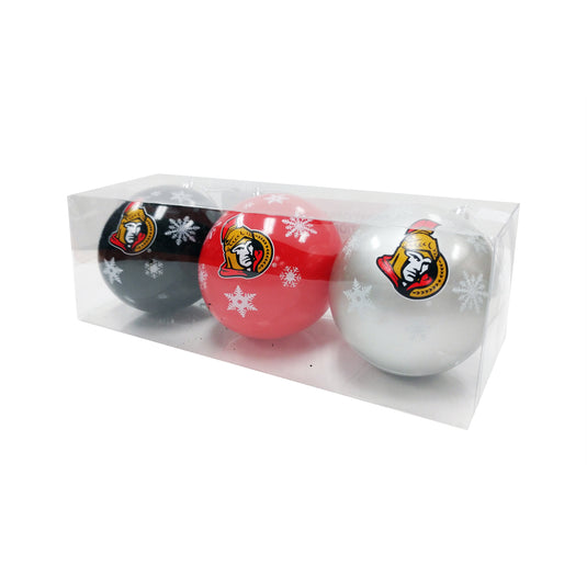 Ottawa Senators NHL 3-Pack Shatterproof Ornaments