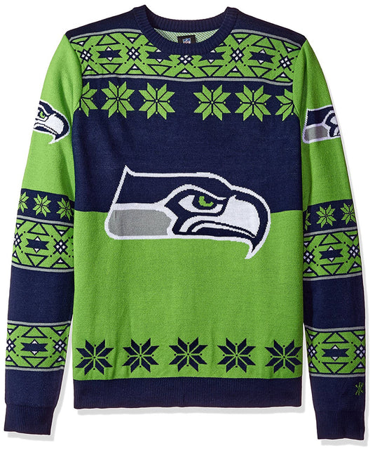 Seattle Seahawks NFL Big Logo Ugly Sweater
