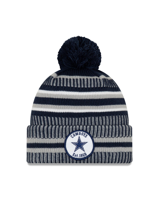 Dallas Cowboys NFL New Era Sideline Home Tuque officielle en tricot à revers