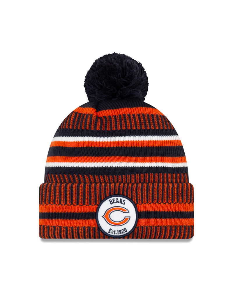 Chargez l&#39;image dans la visionneuse de la galerie, Chicago Bears NFL New Era Sideline Home Tuque officielle en tricot à revers
