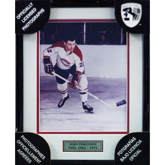 John Ferguson Canadiens de Montréal Photo couleur encadrée