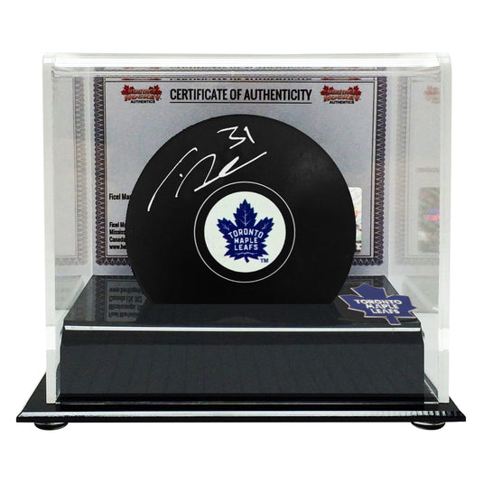 Frederik Andersen Signed Toronto Maple Leafs Puck