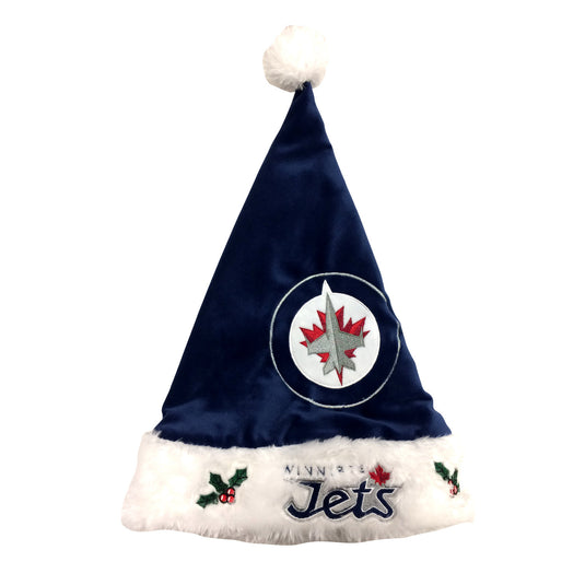 Chapeau de Père Noël en peluche des Jets de Winnipeg