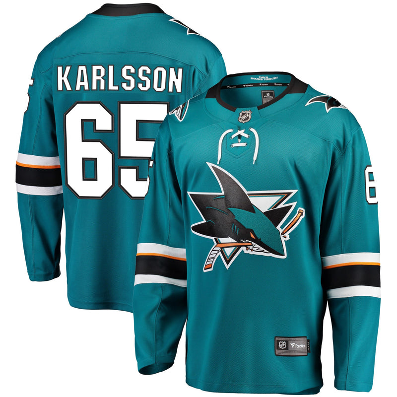 Load image into Gallery viewer, Erik Karlsson San Jose Sharks NHL Fanatics Breakaway Home Jersey
