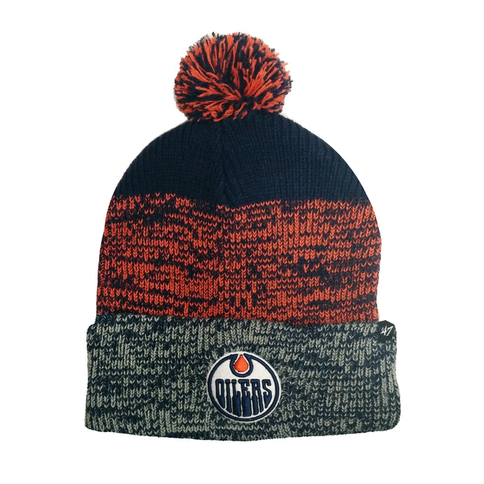 Tuque en tricot à revers statique LNH des Oilers d'Edmonton