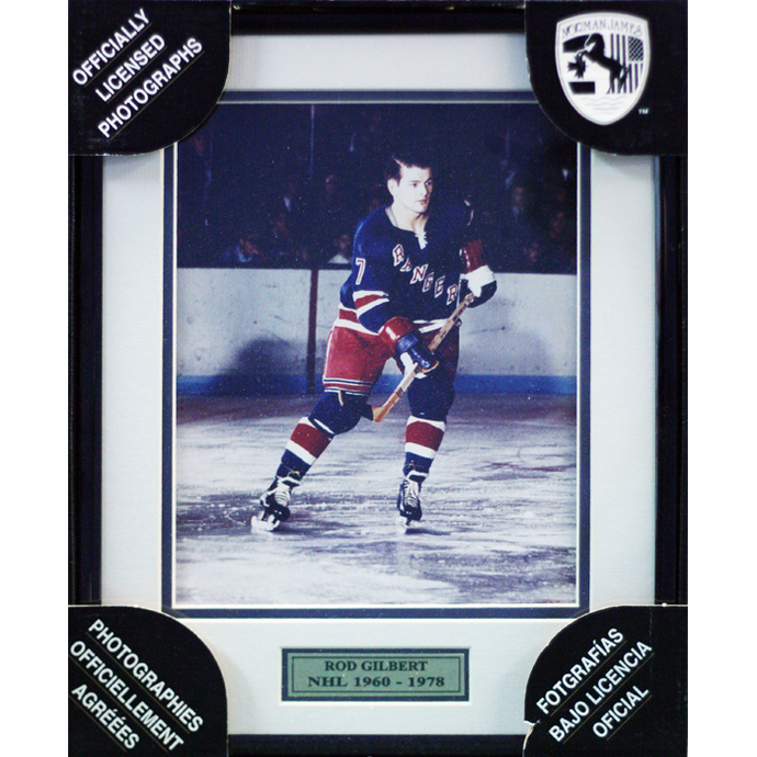 Rod Gilbert New York Rangers Framed Colour Photo