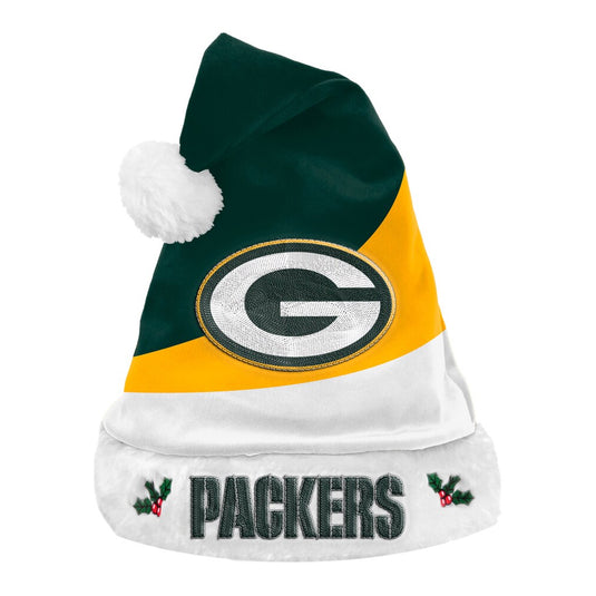 Bonnet de Père Noël color block des Packers de Green Bay
