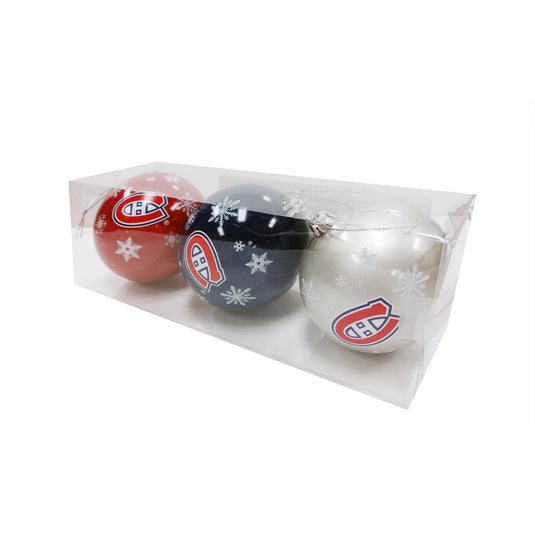Montreal Canadiens NHL 3-Pack Shatterproof Ornaments