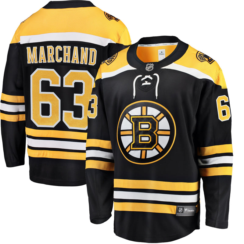 Chargez l&#39;image dans la visionneuse de la galerie, Brad Marchand Boston Bruins NHL Fanatics Breakaway Maillot Domicile
