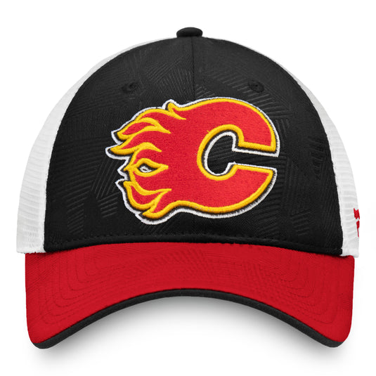 Casquette réglable de camionneur emblématique des Flames de Calgary de la LNH révise