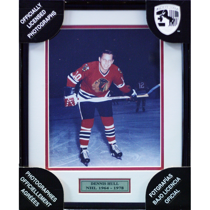 Dennis Hull Chicago Blackhawks Framed Colour Photo