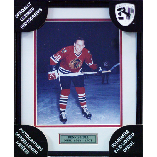 Dennis Hull Chicago Blackhawks Framed Colour Photo