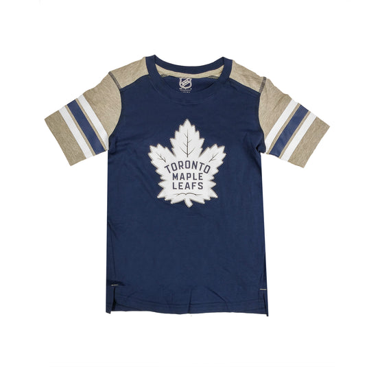 T-shirt à la mode Crashing The Net des Maple Leafs de Toronto pour jeunes