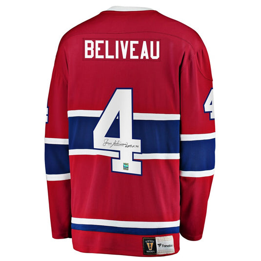 MONTREAL CANADIENS AUTOGRAPHED JERSEY-JEAN BELLIVEAU-HENRI RICHARD