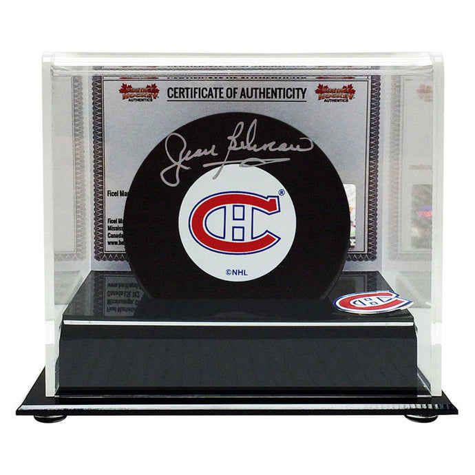 Rondelle signée par Jean Béliveau des Canadiens de Montréal 