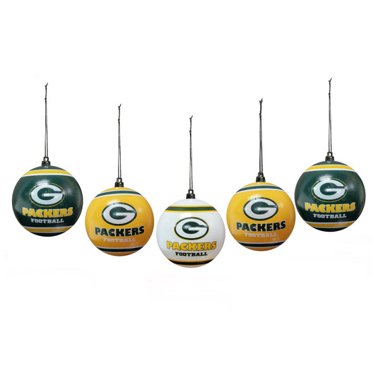 Greenbay Packers 5 Pack Shatterproof Ball Set
