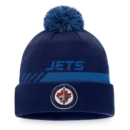 Tuque en tricot à revers des vestiaires de la LNH des Jets de Winnipeg